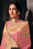 Beautiful Baby Pink Tissue Silk Saree