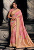 Beautiful Baby Pink Tissue Silk Saree