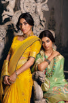 Shine Yellow Tissue Silk Saree