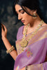 Shine Light Lavender Tissue Silk Saree
