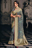 Shaded Grey Tissue Silk Saree