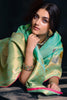 Shaded Light Teal Green Tissue Silk Saree