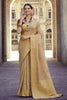 Cream Coloured Tissue Silk With Mina Weaving