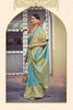 Sky Blue Tissue Silk With Mina Weaving