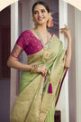 Mint Green Tissue Silk With Mina Weaving