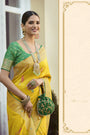Yellow Tissue Silk With Mina Weaving