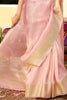 Poetry Pink Tissue Silk Zari woven Saree With Two Blouse