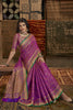 Purple Traditional Indian Weaving Patola Pettern Silk Saree