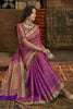 Purple Traditional Indian Weaving Patola Pettern Silk Saree