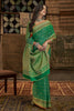 Green Shaded Traditional Indian Weaving Patola Pettern Silk Saree
