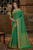 Green Shaded Traditional Indian Weaving Patola Pettern Silk Saree