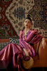 Magenta Copper Zari Handloom Woven Saree