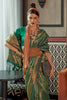 Leaf Green Two Tone Handloom Saree