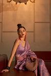 Blush Purple Two Tone Handloom Saree