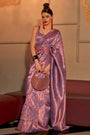 Blush Purple Two Tone Handloom Saree