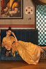 Amber Yellow Silver & Gold Zari Woven Saree