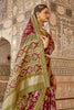 Fabulous Rosewood Soft Cotton Silk Patola Saree