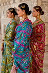 Fabulous Rosewood Soft Cotton Silk Patola Saree