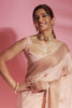Peach Soft Modal Cotton With Dual Shade Weaving Saree