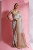 Light Grey Soft Modal Cotton With Dual Shade Weaving Saree