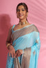 Light Blue Soft Modal Cotton With Dual Shade Weaving Saree