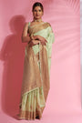 Pista Soft Modal Cotton With Dual Shade Weaving Saree