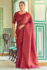 Maroon Soft Silk Saree With Zari Weaving Work