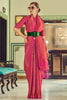 Pink Soft Silk Saree With Zari Weaving Work