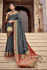 Black Soft Silk Saree With Zari Weaving Work