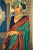 Sea Green Soft Silk Saree With Zari Weaving Work