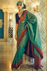 Sea Green Soft Silk Saree With Zari Weaving Work