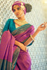 Pink Soft Silk Saree With Zari Weaving Work