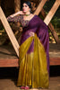 Dark Purple Colour 3D Chiffon Saree With Sequence Blouse