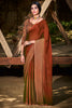 Berry Red Colour 3D Chiffon Saree With Sequence Blouse