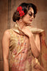 Peach Organza Silk Saree With Zari Weaving Work