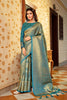 Blue Handloom Silk Saree 