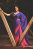 Royal Purple 3D Chiffon Saree With Sequence Blouse