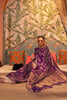 Beautiful Violet Nylon Chinon Two Tone Weaving Silk Saree