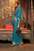 Fabulous Sky Blue Nylon Chinon Two Tone Weaving Silk Saree