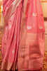 Poetry Pink Tissue Silk Zari woven Saree With Blouse