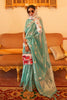Occean Blue Tissue Silk Zari woven Saree With Blouse