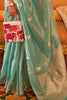 Occean Blue Tissue Silk Zari woven Saree With Blouse