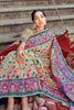Cream Pashmina With Minakari Weaving Saree