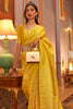 Sun Yellow Golden Zari Shine Soft Kanjivaram Silk Wedding Saree