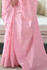 Blush Pink Lucknowi chickankari Saree