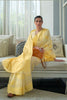 Pastel Yellow Lucknowi chickankari Saree