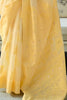 Pastel Yellow Lucknowi chickankari Saree