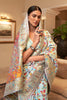 Water Blue Kashmiri Modal Handloom Weaving Saree