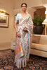 Water Blue Kashmiri Modal Handloom Weaving Saree