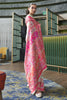 Punch Pink Kashmiri Modal Handloom Weaving Saree